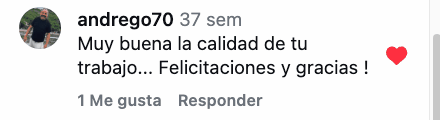 Comentario de @andrego70 en Instagram