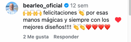 Comentario de @bearleo_oficial en Instagram