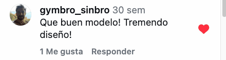 Comentario de @gymbro_sinbro en Instagram